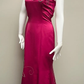 Fashion Hot Pink Halter Satin Beaded mermaid Long Evening Dress Formal Birthday Prom Dress SP1360