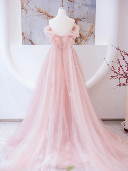 Pink Long Prom Dress, Pink A line Formal Graduation Dresses,Y2413 Simplepromdress Pink Long Prom Dress, Pink A line Formal Graduation Dresses,Y2413 Simplepromdress