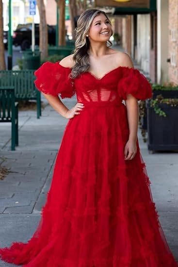 Fairytale Lavender Off the Shoulder Princess Gown,A-line Prom Dress  Y6274