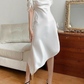 White Spaghetti Straps A-line Prom Dress,Wedding Guest Dress ,Y2547