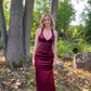 Sexy Deep V Neck Sheath Evening Dress  Y5762