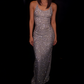 Glitter Spaghetti Straps Sequin Mermaid Long Evening Dress Birthday Party Dress SP1477