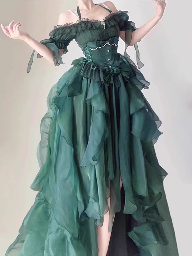 Stunning Green A-line Flower Prom Dress Masquerade Dress Y4810 Simplepromdress Stunning Green A-line Flower Prom Dress Masquerade Dress Y4810 Simplepromdress