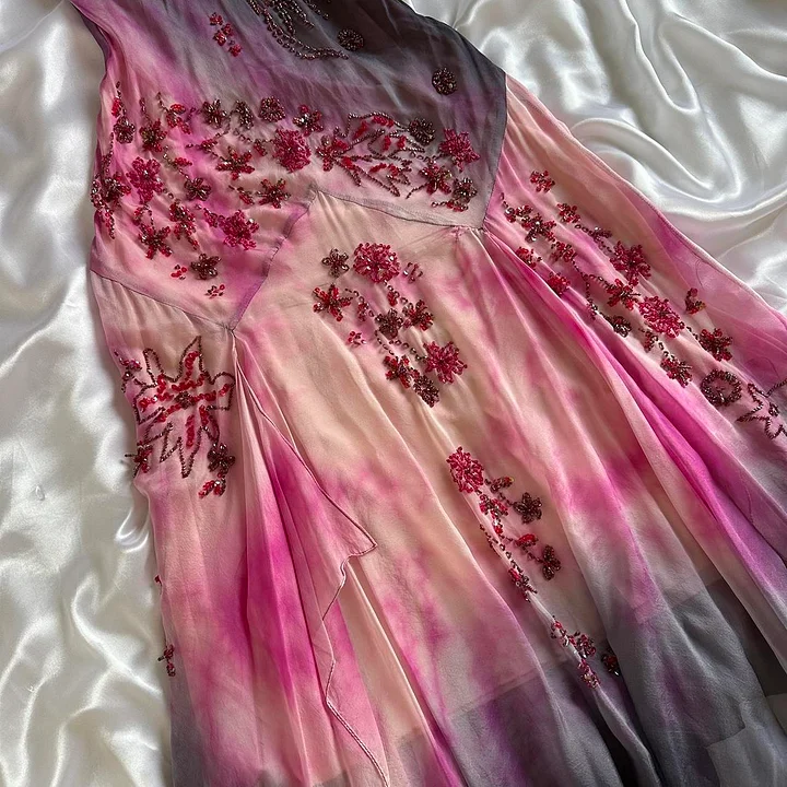 Gorgeous Spaghetti Straps Chiffon Beaded Evening Dress,Mermaid Prom Dress Y8222