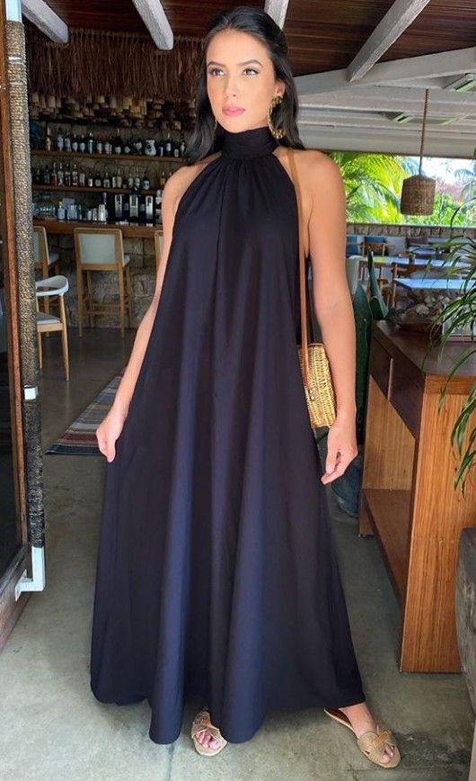 Black Sleeveless Prom Dress,Summer Beach Dress,Casual Dress Y5238
