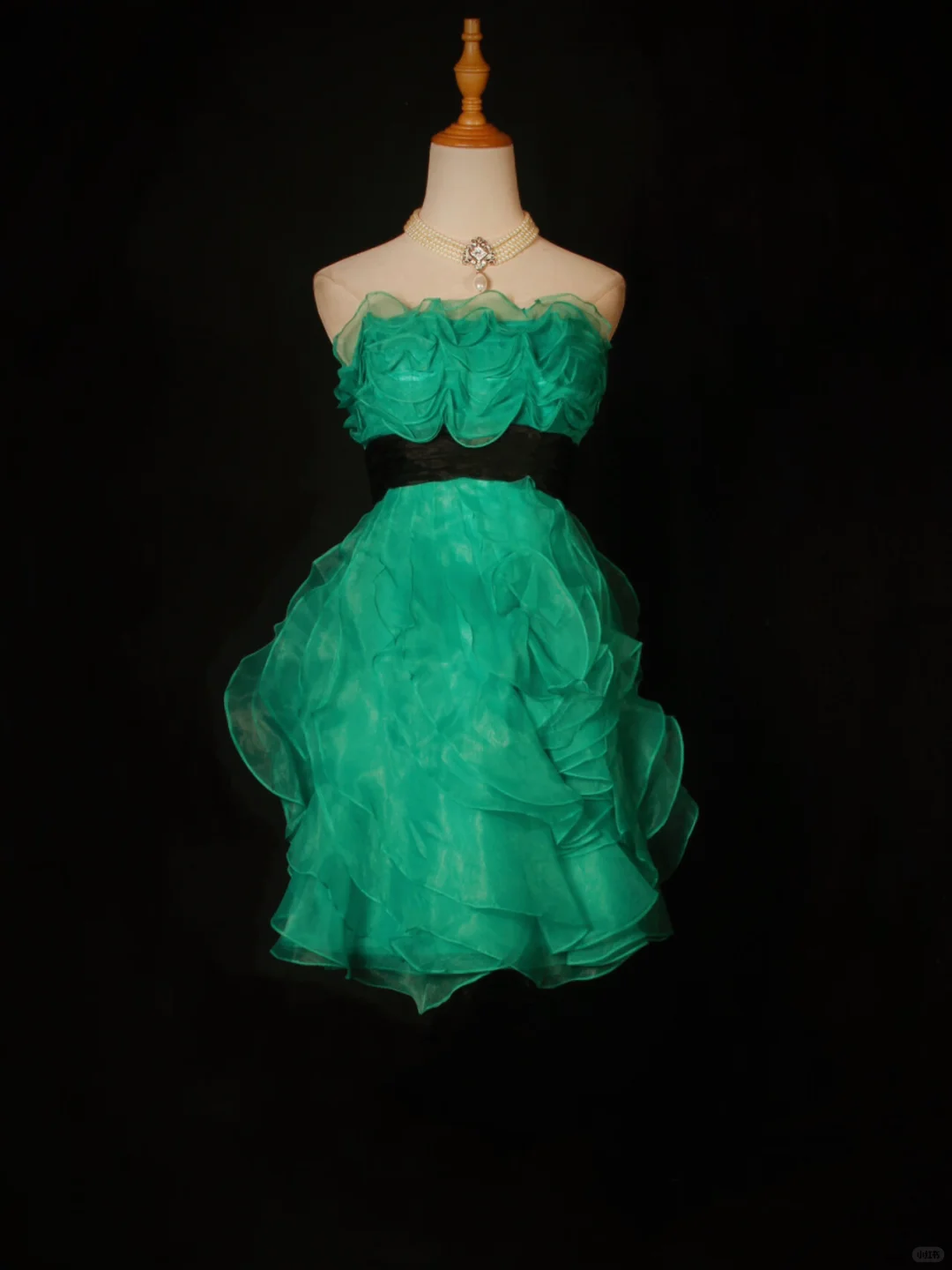 Unique Green Tulle Pleated Short Homecoming Dress,Strapless A Line Mini Cocktail Dress SP2828