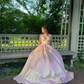 Charming A-line V Neck Long Prom Dress Graduation Dress Y6819