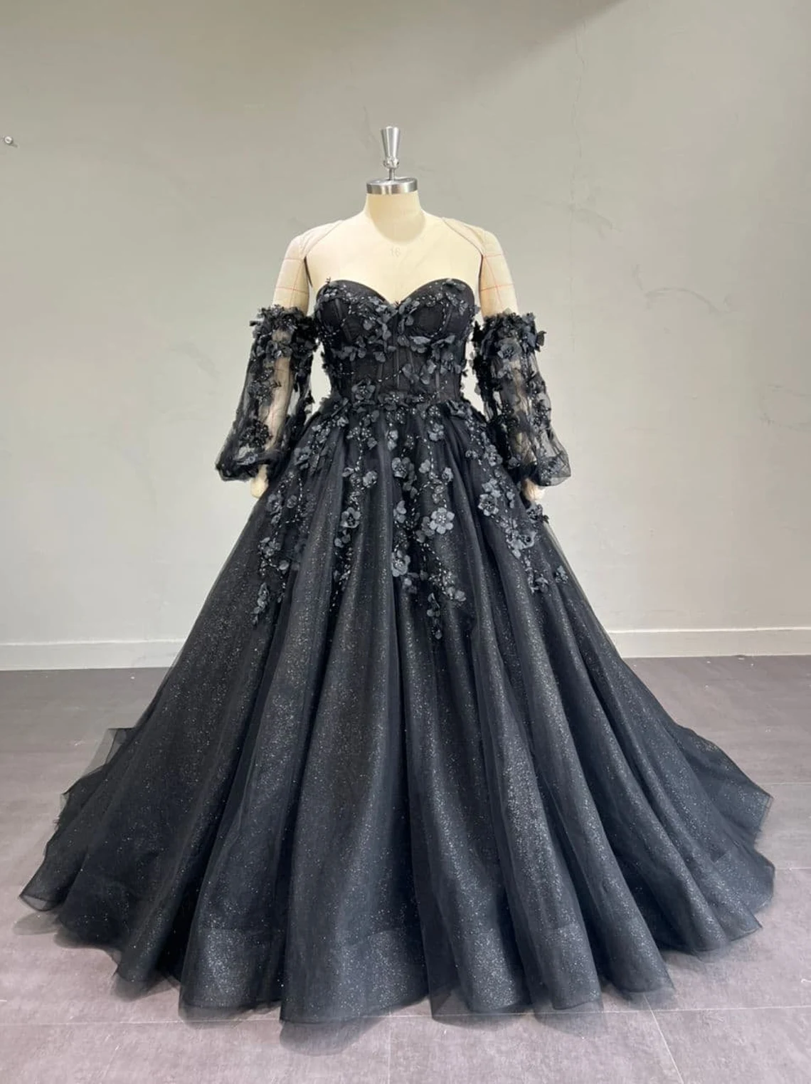 Fuchsia Long Gothic Ball Gown Prom Dress D1030 - D-RoseBlooming