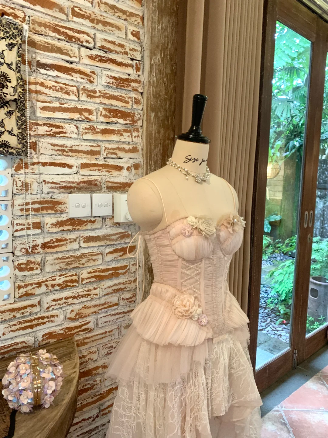 Pretty Spaghetti Straps Pink Tulle Lace Appliques Hi-Low Graduation Homecoming Dress Birthday Dress SP2360