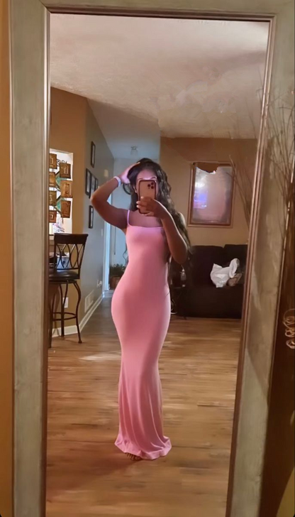 Sexy Pink Tight Prom Dress,Pink Formal Gown,Pink Party Gown Y5247