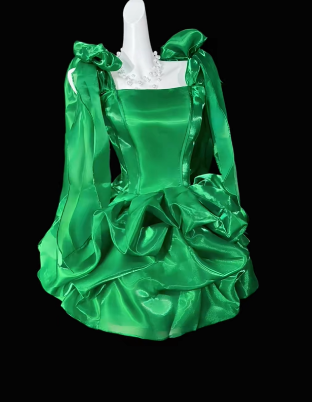 Vintage Bow Straps Satin Pleated A Line Short Homecoming Dress Cocktail Dress SP3521