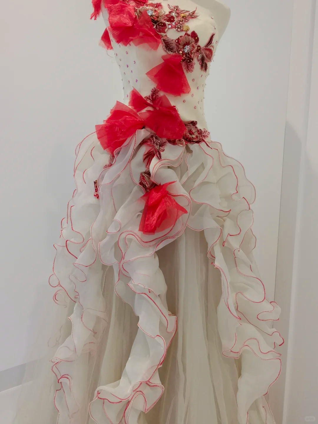 Unique One Shoulder Tulle Appliques Beaded Chiffon Ruffles Long Prom Dress Birthday Party Dress SP2328