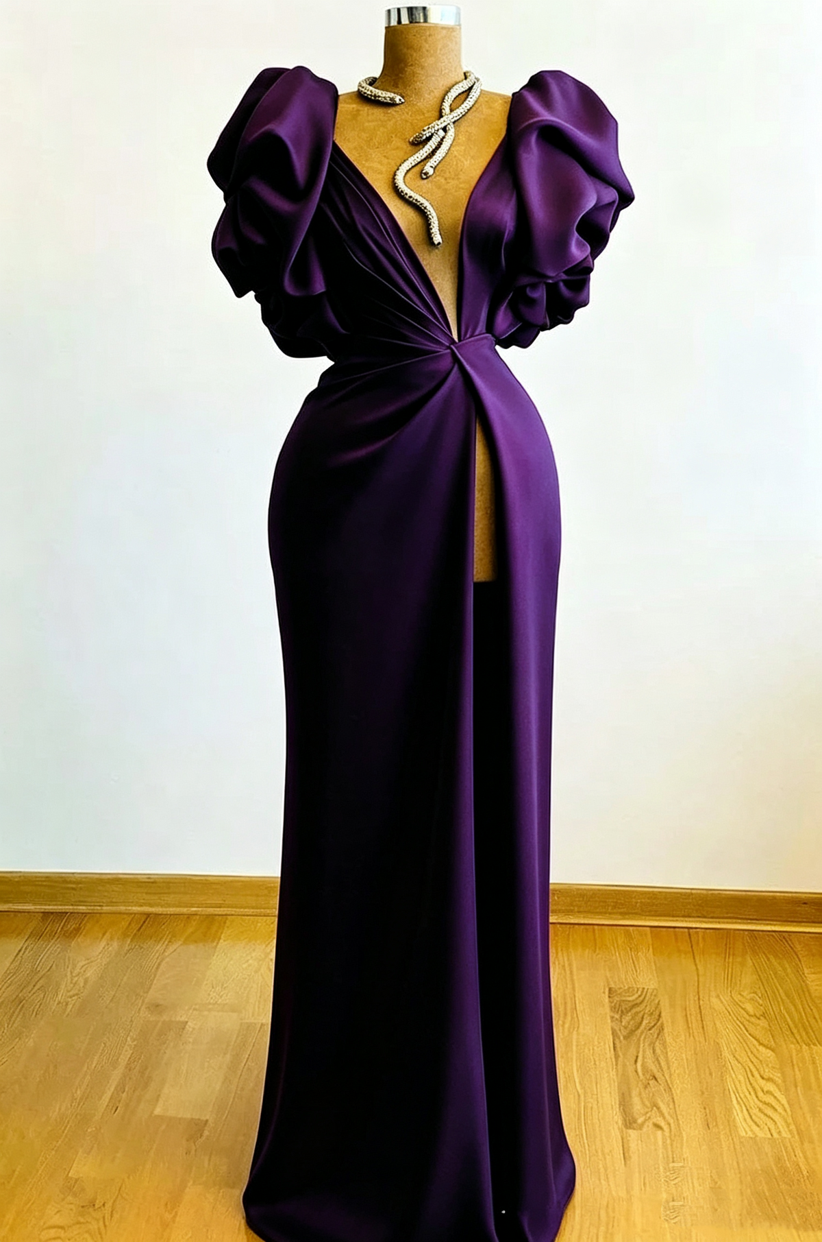 High Split Mermaid Long Evening Dress Hot Pink African Party Dress Y1900