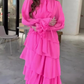 Chic Chiffon Layered Spliced Ruffles Prom Dress Evening Dress Y7640