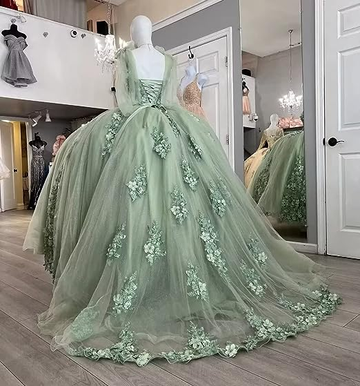 Women's Spaghetti Quinceanera Ball Gown Lace Applique for Sweet 15 16 Dresses Y3038