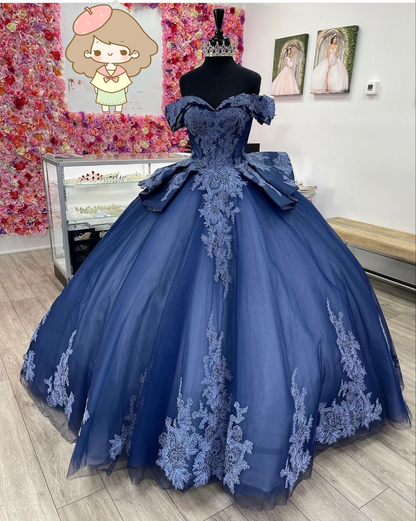 quinceanera dresses navy blue Elegant Navy Blue Sweetheart Quinceanera Dress: Shiny... From Zaomeng321, $276.47