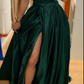 Chic & Modern One Shoulder Green Prom Evening Party Dress Y5791