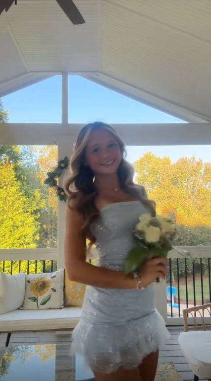 Sweet Light Blue Tulle Sequin Short 18th Birthday Outfits,Strapless Mini 6th Grade Homecoming Dress SP3089