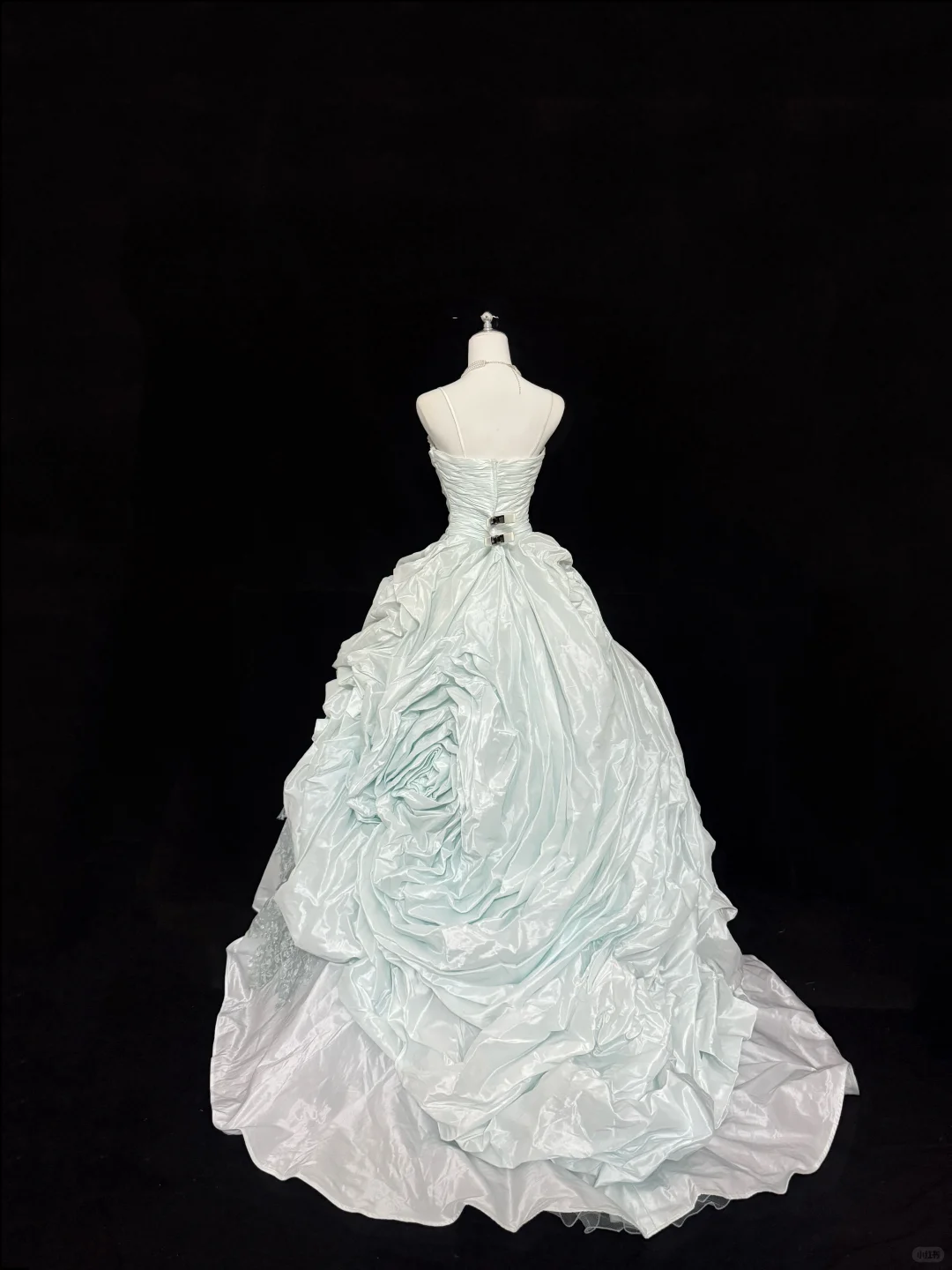 Glamorous Spaghetti Straps V Neck Lace Satin Pleated Floral Quinceanera Dress Sweet 16 Dress SP2219