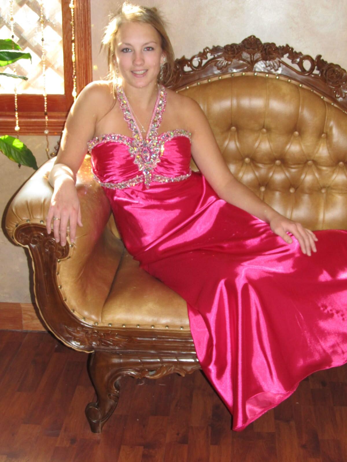 Pretty Hot Pink Halter Satin Beaded Mermaid Long Prom Dress Evening Dress SP3764