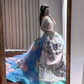 Pretty Strapless Satin Beaded Tulle Pleated Ball Gown Formal Princess Quinceanera Dress SP1186