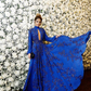 Royal Blue A-line Evening Dress Long Sleeve,Glam Dress Y5347
