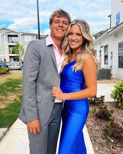 Elegant Royal Blue Mermaid Prom Dress,Royal Blue Formal Gown Y7399