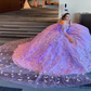 Luxurious Lavender Ball Gown With Butterflies,Sweet 16 Dress Y6755