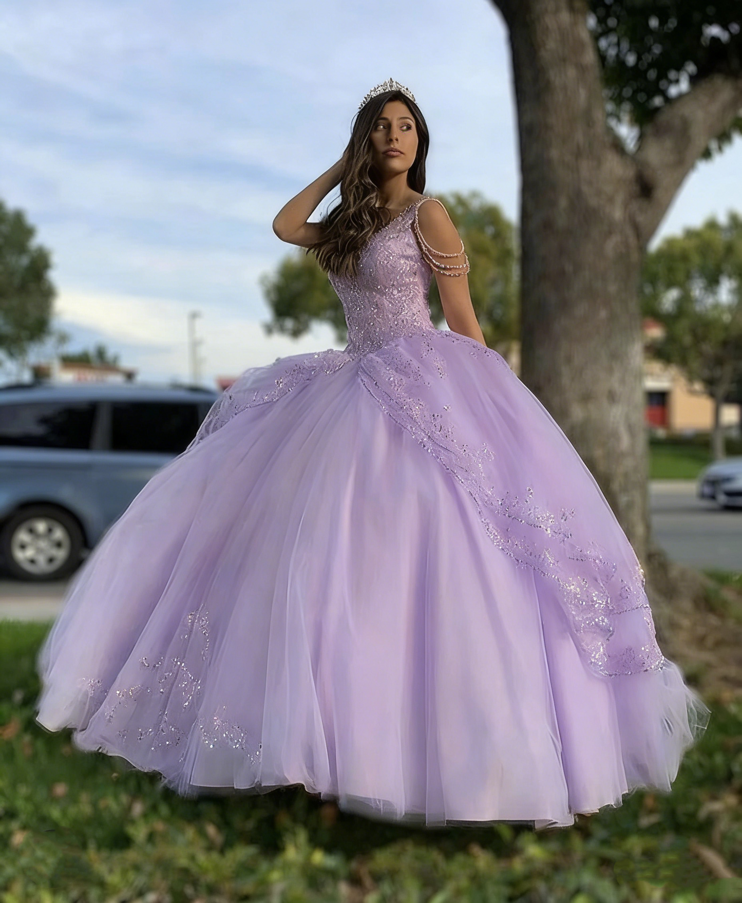 Pink Princess Ball Gown Quinceańera Dress Sweet 16 Dress Y1095