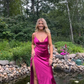 Simple Prom Dress with Split,Wedding Guest Dress Y2991