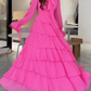 Chic Chiffon Layered Spliced Ruffles Prom Dress Evening Dress Y7640