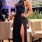 Sparkly Black Sequins Evening Dress,Black Formal Dress  Y5226