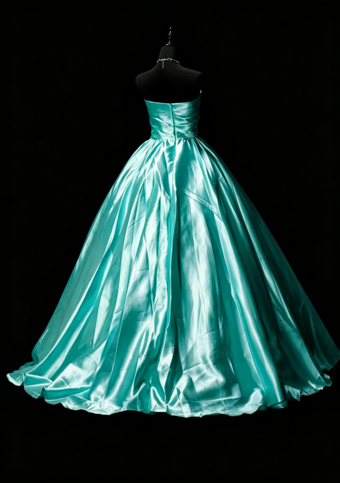 Fashion Green Strapless Satin Beaded Quinceanera Dress Sweet 15 Dress SP3181
