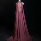 Gorgeous Burgundy Sleeveless Chiffon Beaded Mermaid Long Evening Dress Backless Birthday Dress SP1786