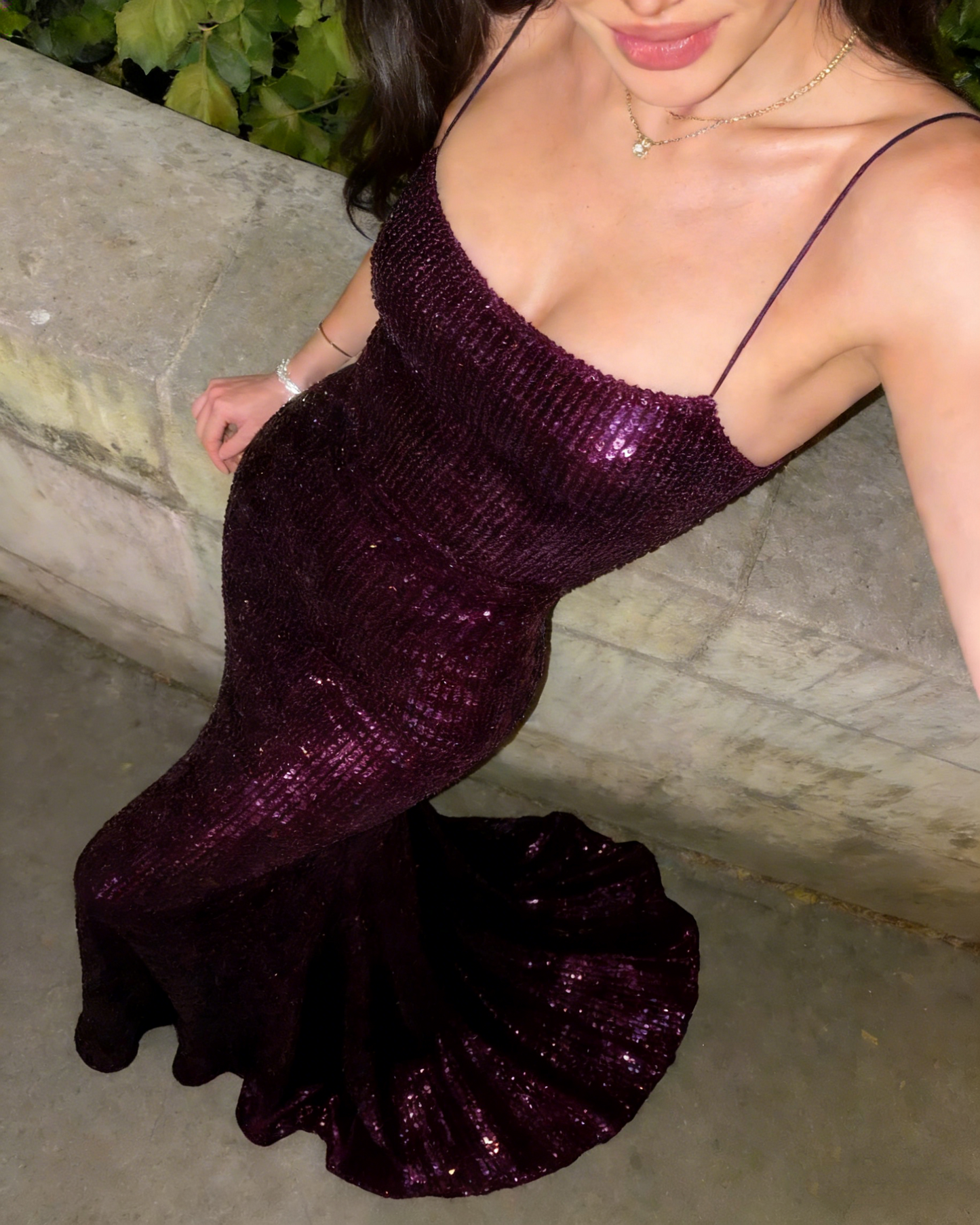 Glitter Navy Blue Sequins Long Evening Dress,Sparkly Dress  Y2945