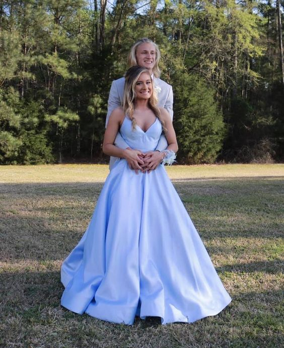 Simple A-line V Neck Prom Dress With Pockets,Graduation Dress Y6753 Simplepromdress Simple A-line V Neck Prom Dress With Pockets,Graduation Dress Y6753 Simplepromdress
