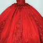 Elegant Red Appliques Quinceanera Dresses Ball Gown For 15th Birthday Party Y4265