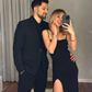 Simple Black Spaghetti Straps Long Evening Dress With Split  Y7292