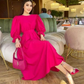 Charming A-line Puff Sleeves Prom Dress Y6060