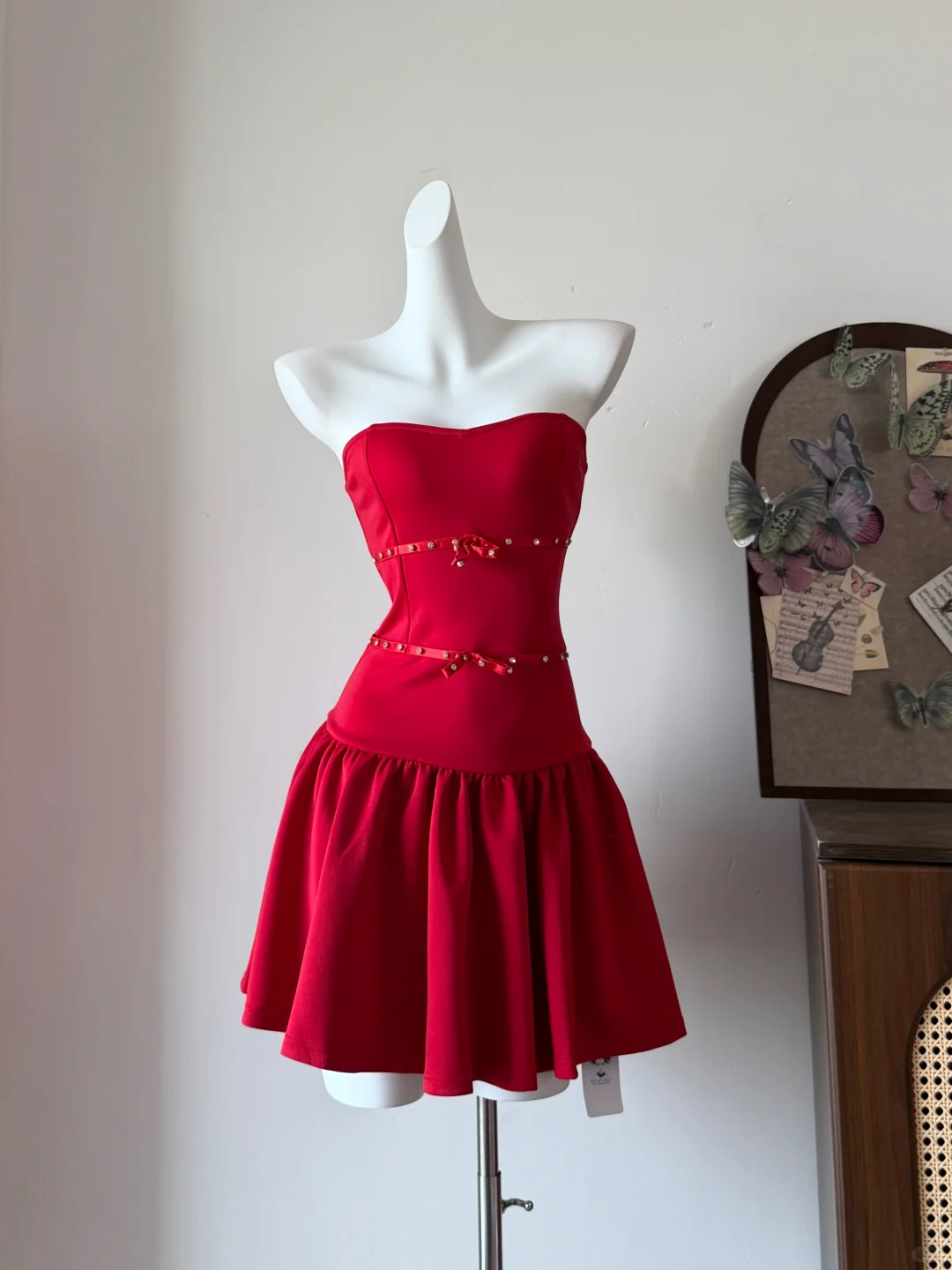 Fashion Sweetheart Neck Short 7th Grade Homecoming Dress Red Satin A Line Birthday Dress SP2333
