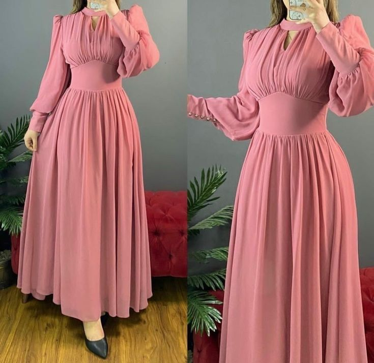 Simple A-line Long Sleeves Prom Dress Fashion Evening Dress Y5795