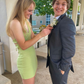 Light Green V Neck Homecoming Dress,Sexy Party Dress Y2655