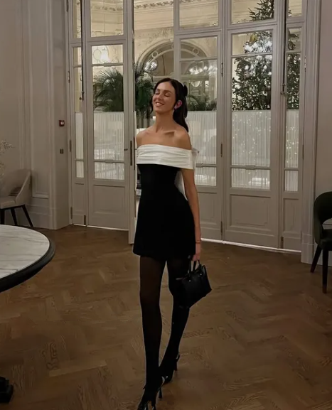 Chic Strapless Black Satin A Line Homecoming Dress With Bow Y8508