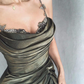 Retro Satin Prom Dress,Pageant Dress,Glam Evening Dress Y4545
