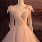 Light Pink Tulle Sequins tiered Prom Dress Evening Dress Y8389