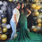 Glorious Long Mermaid V-neck Sleeveless Formal Prom Dresses With Beading Y4336