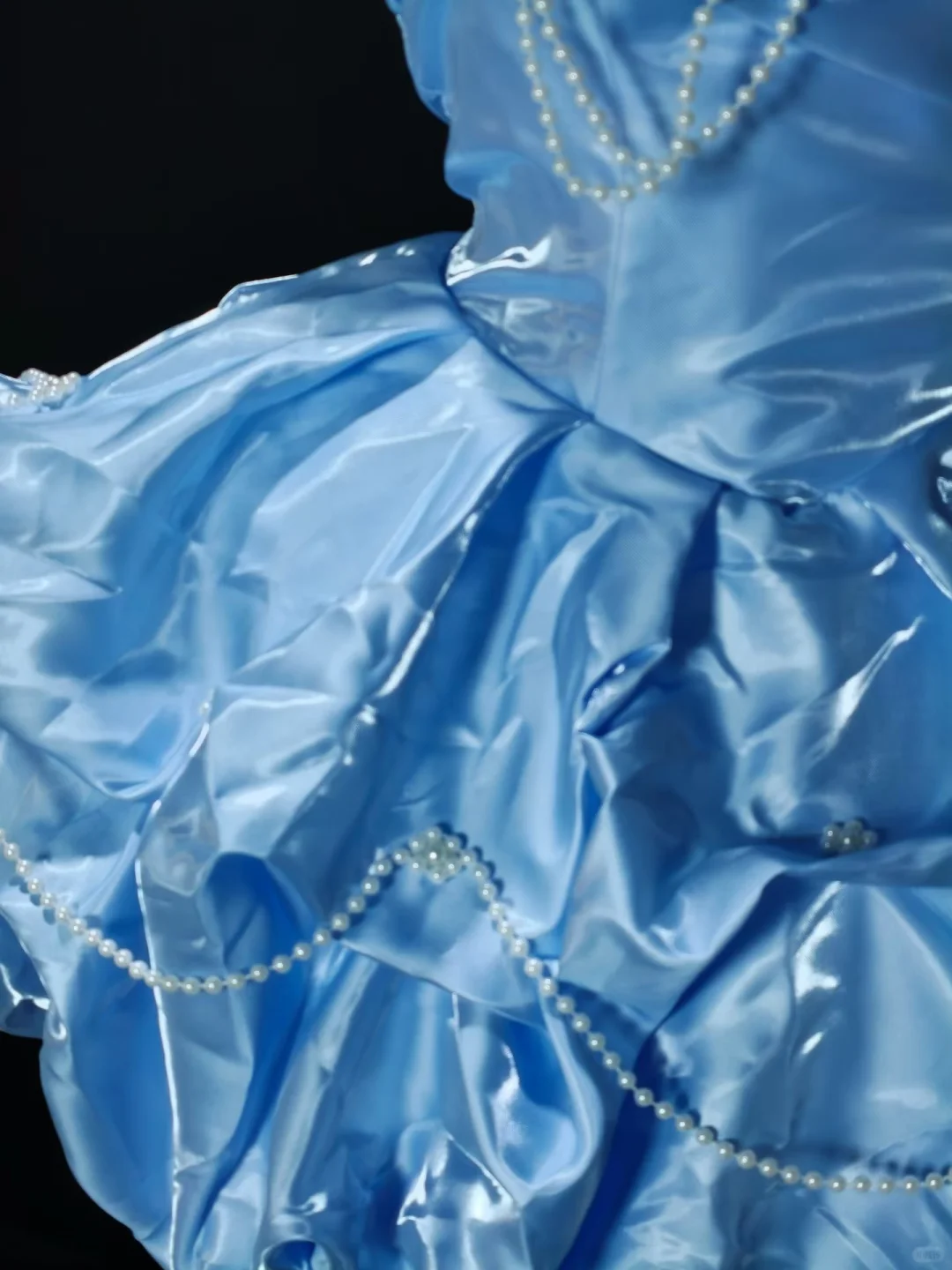 Pretty Blue Strapless Satin Pleated A Line Short 9th Grade Homecoming Dress,Mini 16th Birthday Outfits SP3166