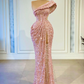 One Shoulder Prom Dresses, Side Slit Prom Dresses, One Shoulder Evening Dresses Y6669