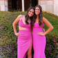 Elegant Hot Pink Sleeveless Prom Dress,Formal Gown Y2050