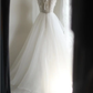 Pretty Halter Sleeveless White Tulle Beaded Long Mermaid Wedding Dress Formal Bridal Dress SP1168
